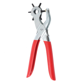 Multi Functional Industrial Manual Belt Punching Pliers, Leather Paper Punching Machine, Metal Clip (Option: Red)