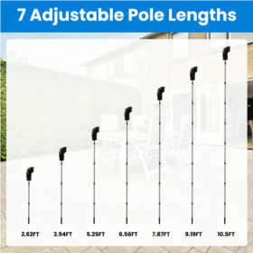 11.5FT Telescopic Handle Rainwater Ditch Cleaning Brush (Option: Style1)